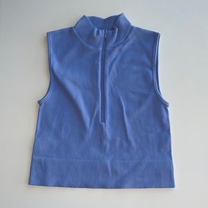 Dynamite seamless half zip cropped top